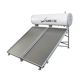 Compact flat plate pressurized solar water heater