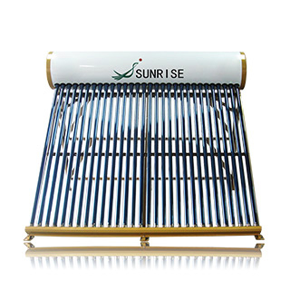 Compact non-pressure vacuum tube solar water heater